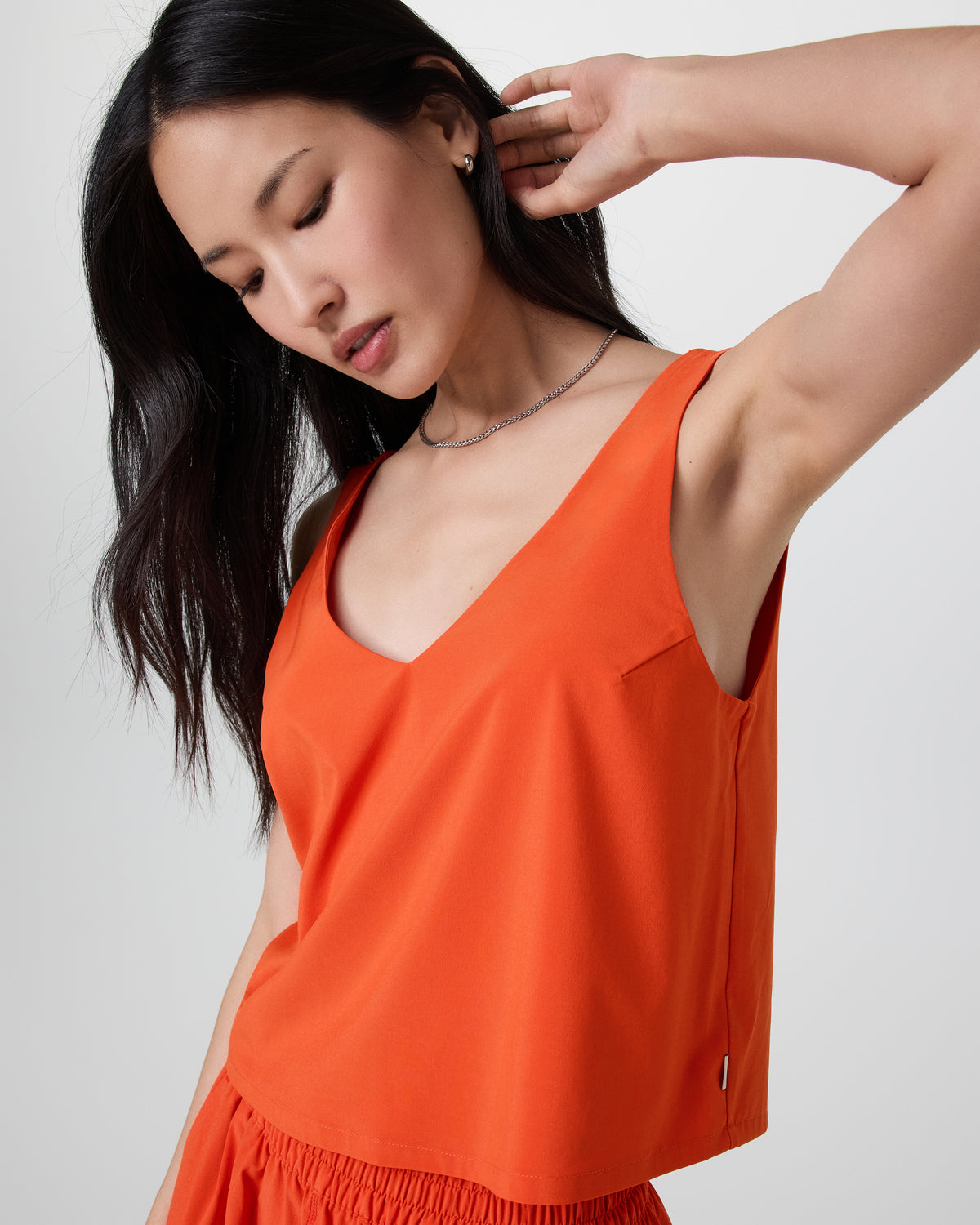 Women Vuori Villa Cropped Tank Bright Poppy