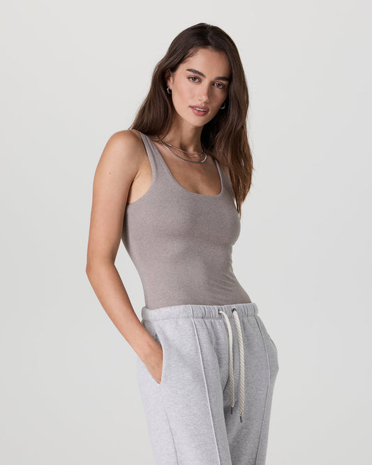Women Vuori Sleeveless Halo Bodysuit Cobblestone Heather