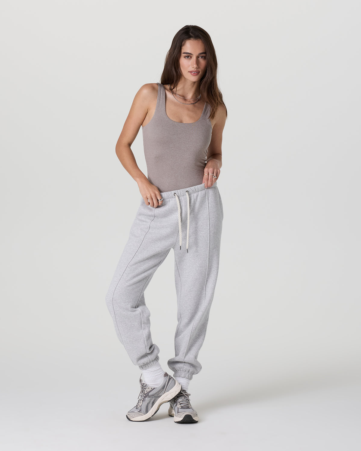Women Vuori Sleeveless Halo Bodysuit Cobblestone Heather