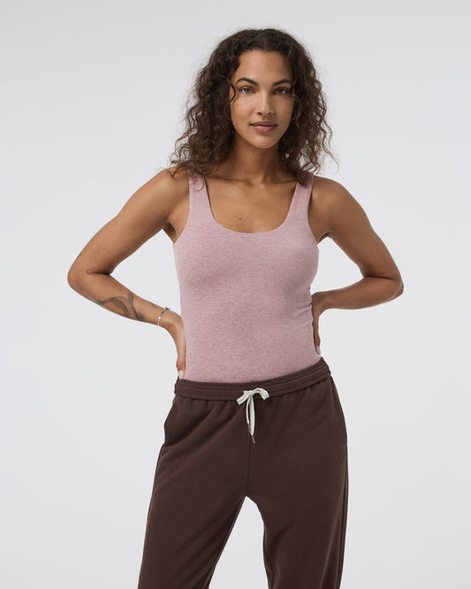 Women Vuori Sleeveless Halo Bodysuit Zion Rose Heather