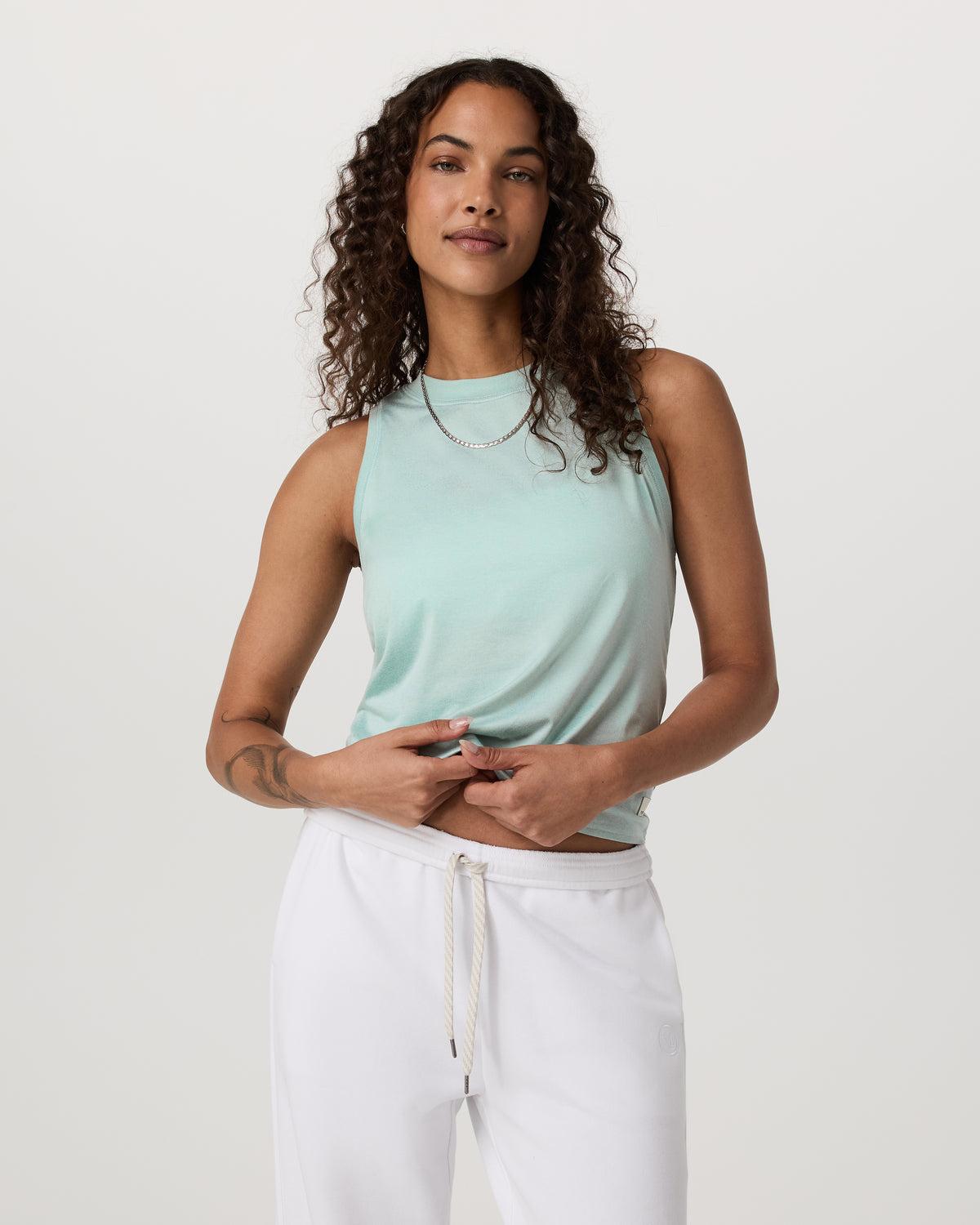 Women Vuori Energy Top Women's Spearmint Heather Tank Top