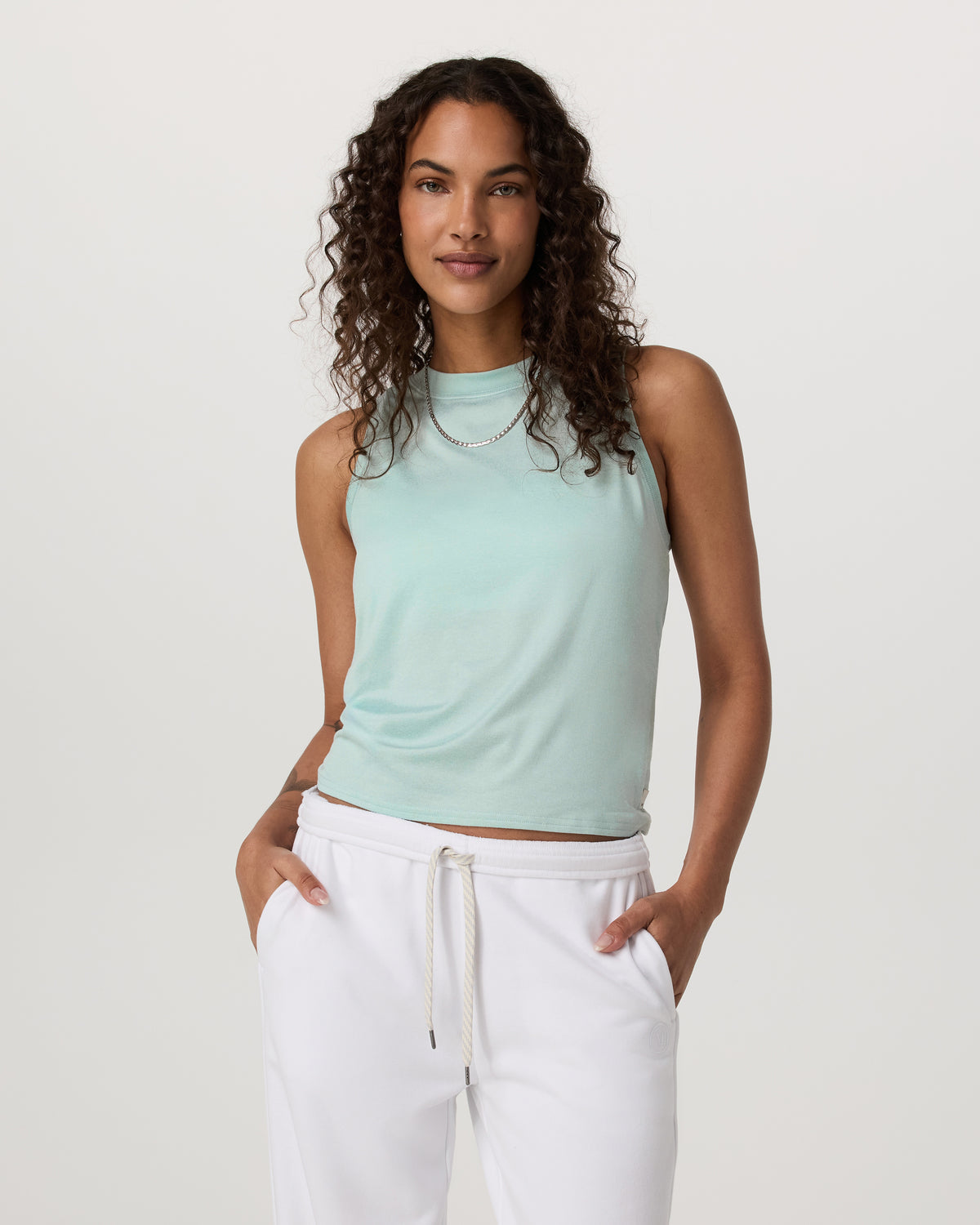 Women Vuori Energy Top Women's Spearmint Heather Tank Top