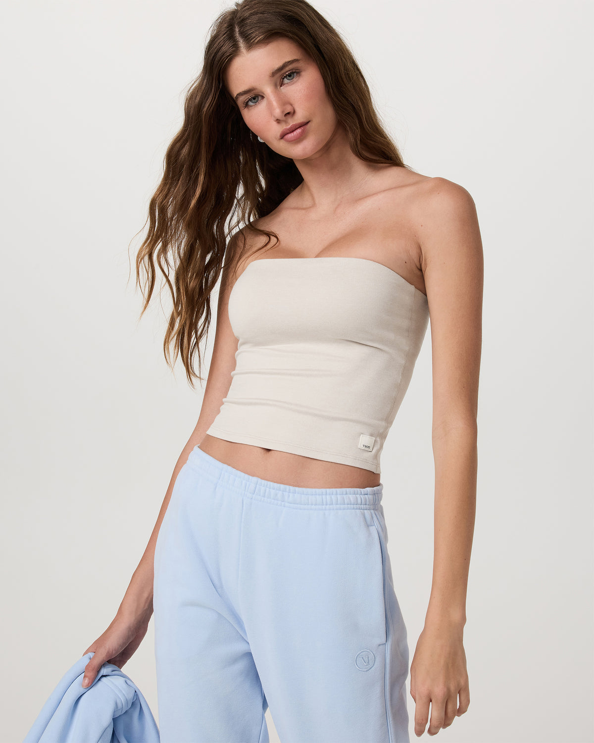 Women Vuori Halo Tube Top Women's Ecru Heather Tube Top