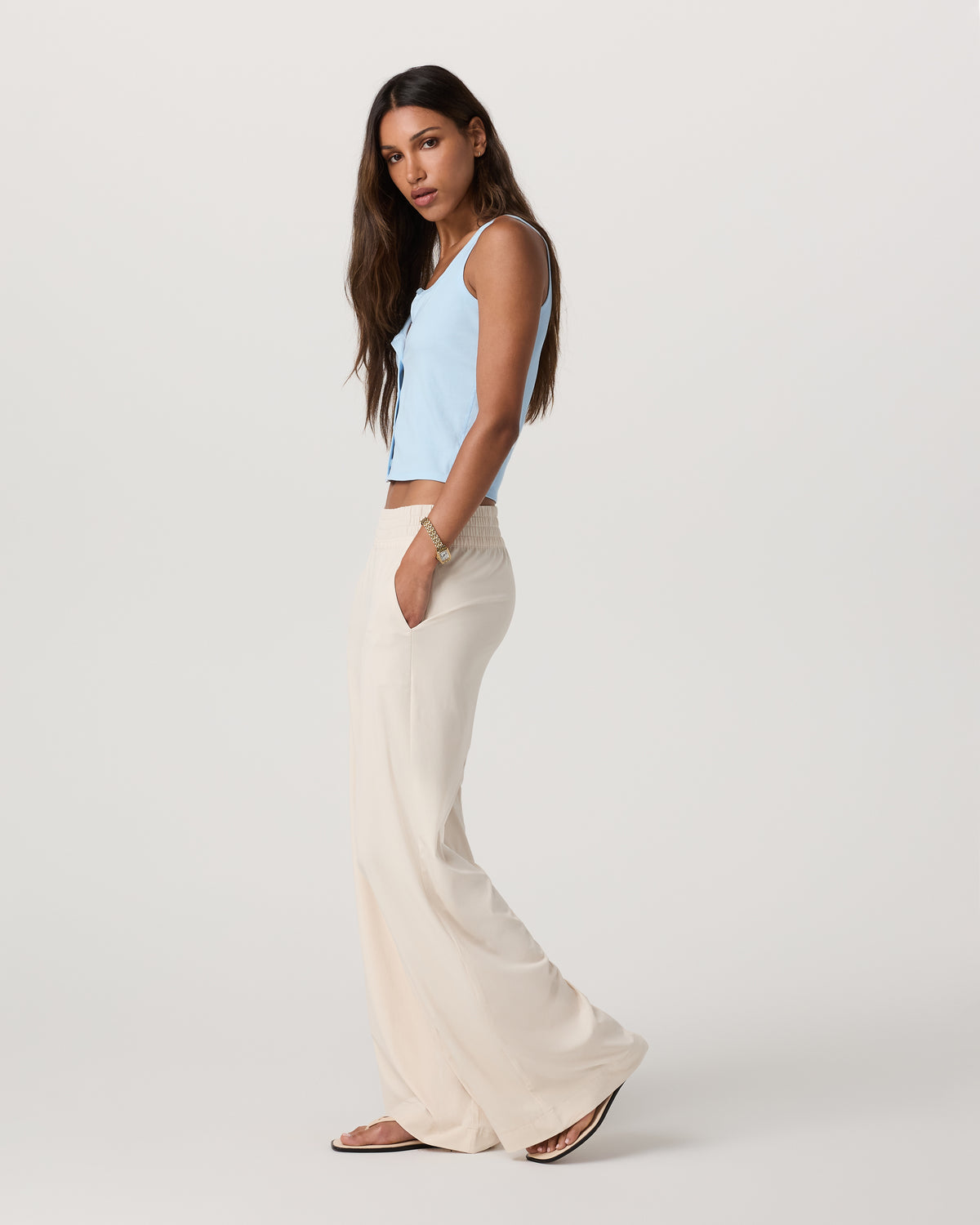 Women Vuori Pose Cardigan Tank Light Mist