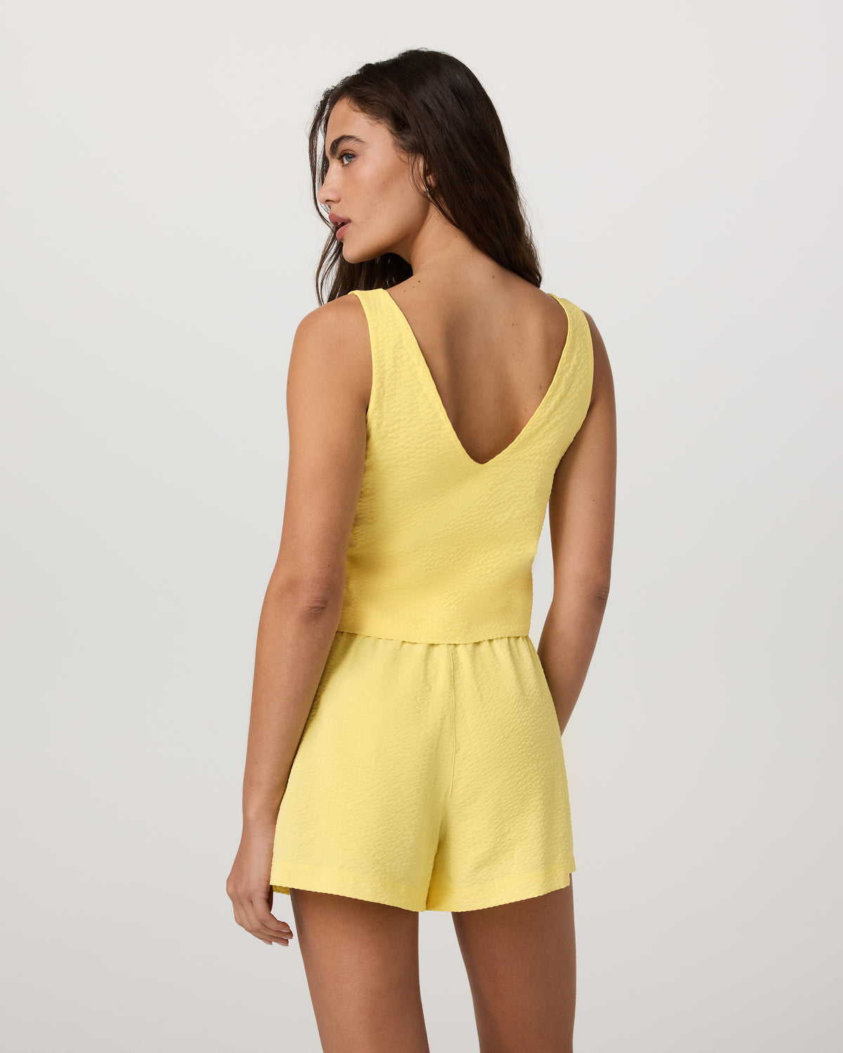 Women Vuori Villa Textured Crop Tank Sunlight