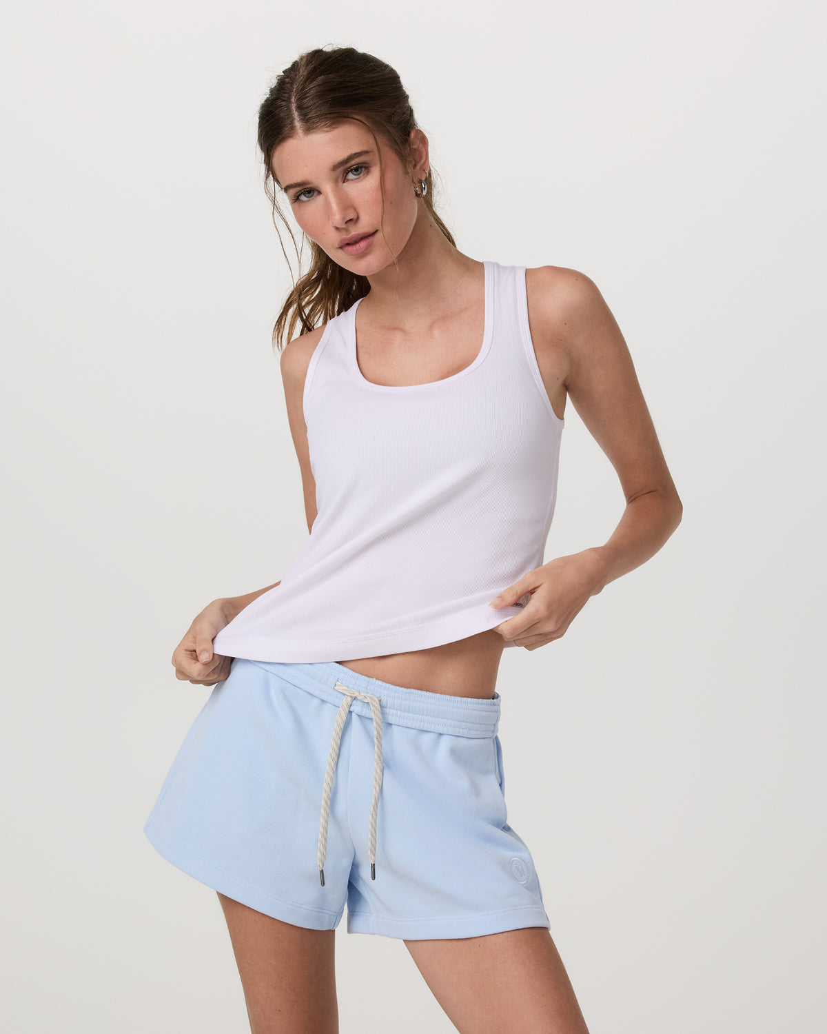 Women Vuori Pose Layering Tank Women's White Tank Top