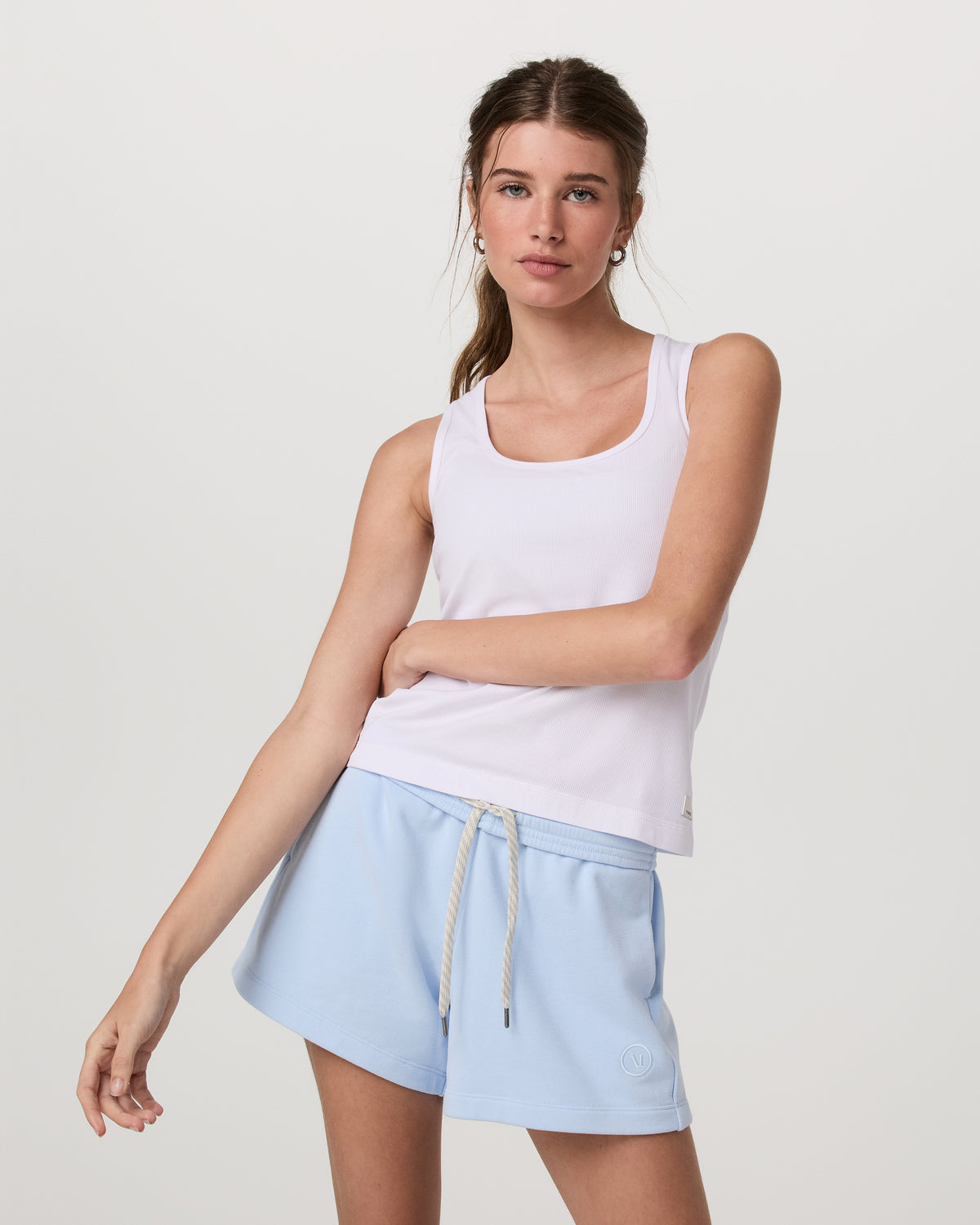 Women Vuori Pose Layering Tank Women's White Tank Top