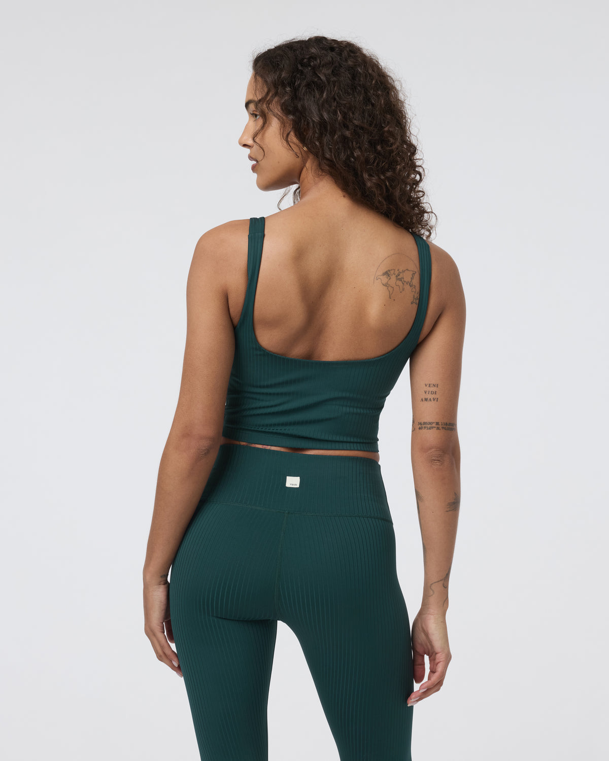 Women Vuori Inversion Rib Support Tank Moss