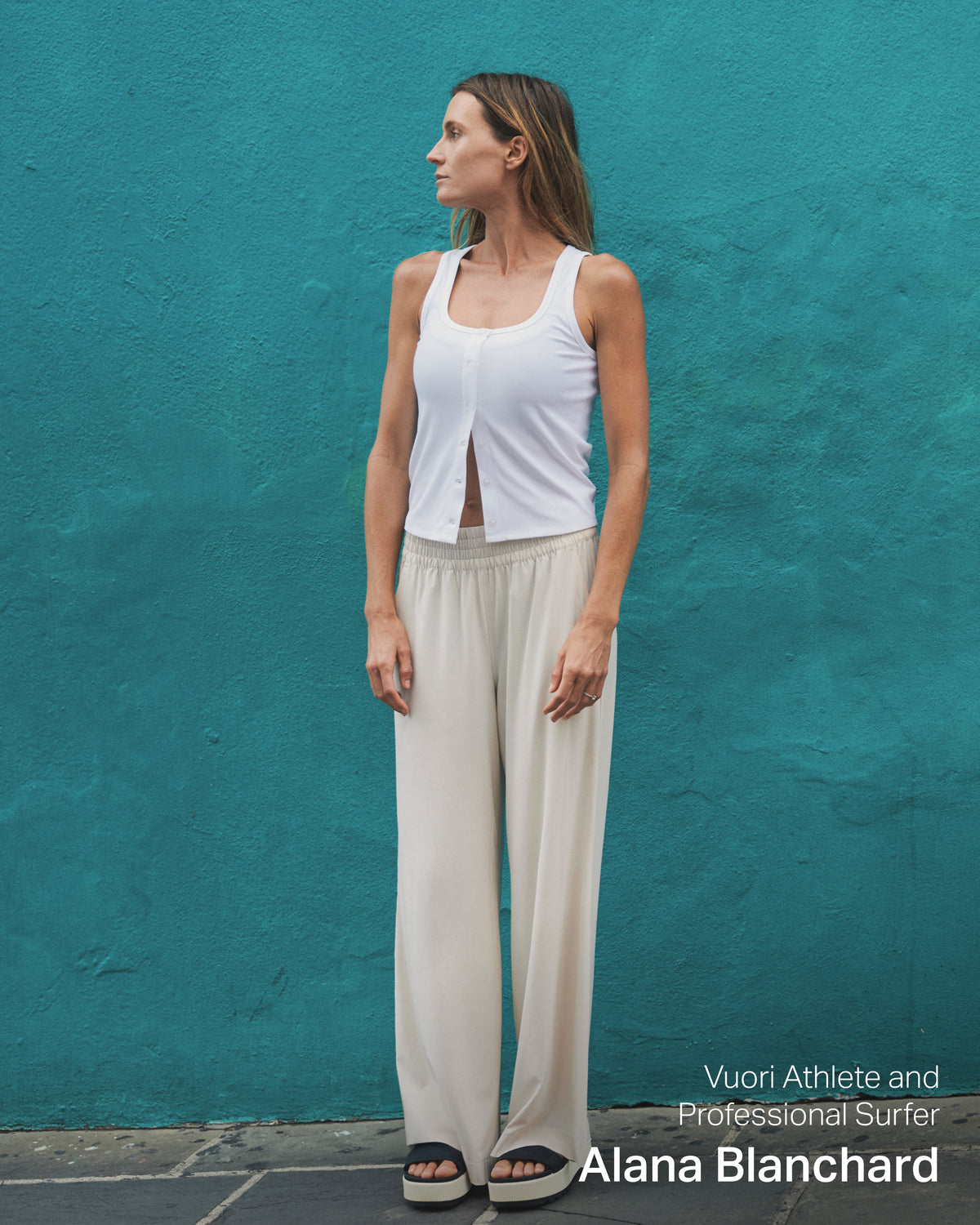 Women Vuori Pose Cardigan Tank White