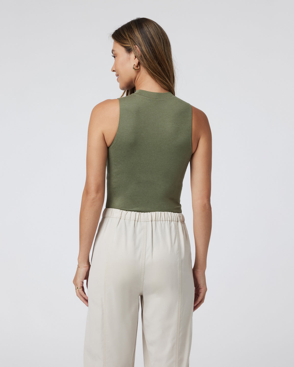 Women Vuori Halo Mock Bodysuit Dark Metal Sleeveless Bodysuit