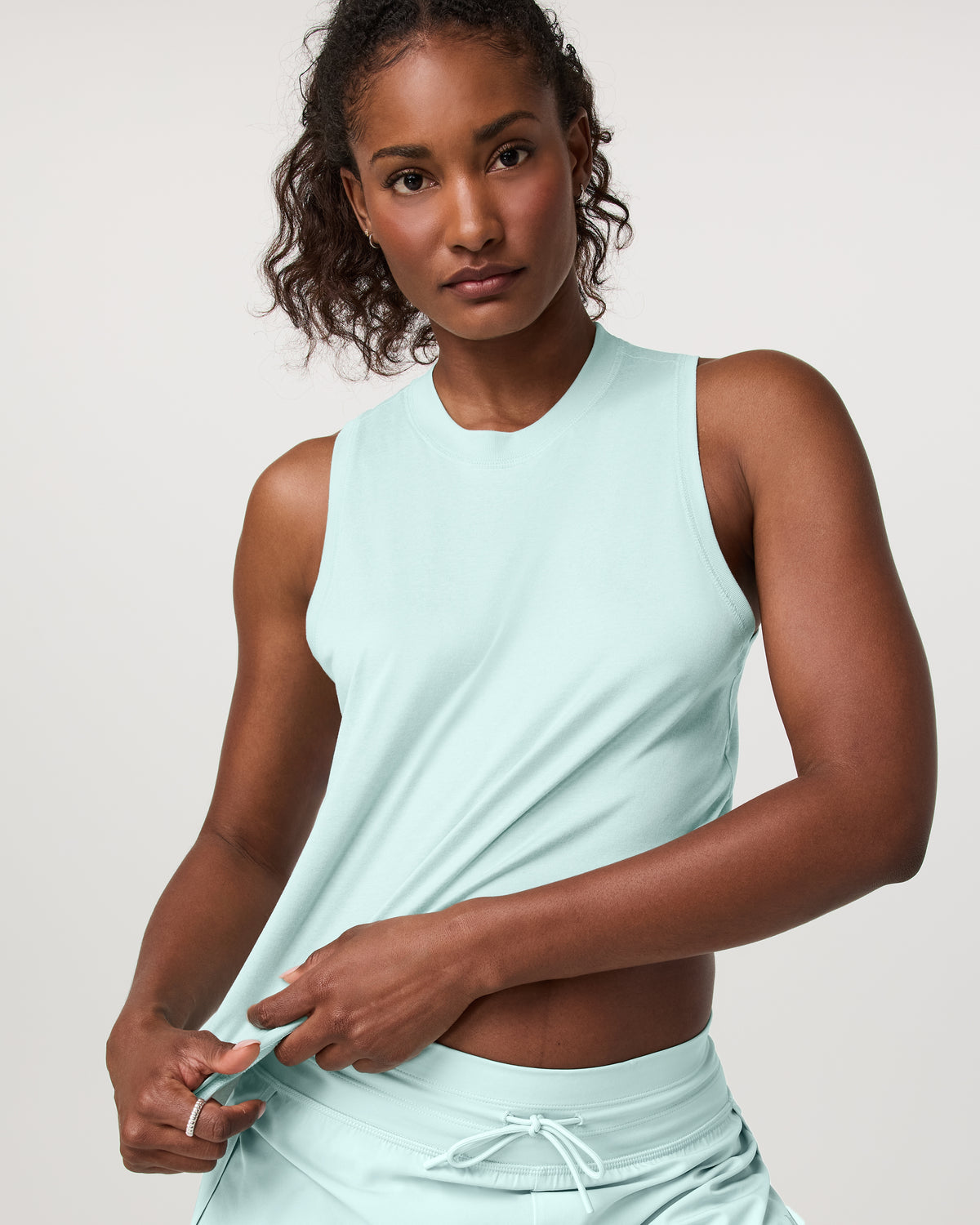 Women Vuori Energy Top - Long Women's Spearmint Heather Tank Top