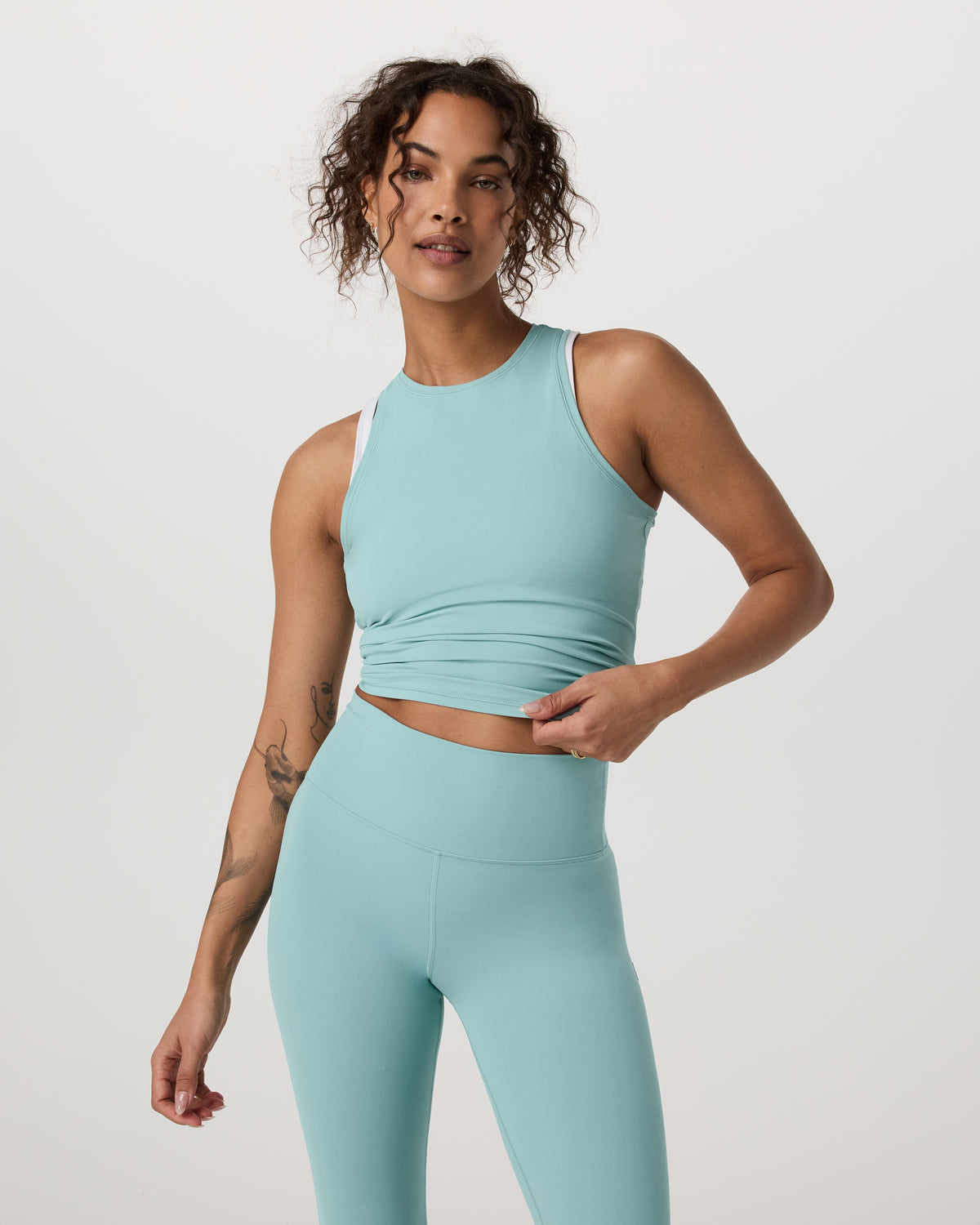 Women Vuori Vuori AllTheFeels™ Crew Tank Women's Sea Spray Tank Top