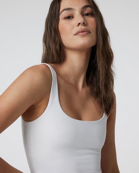 Women Vuori Daily Crop Women's White Crop Tank Top