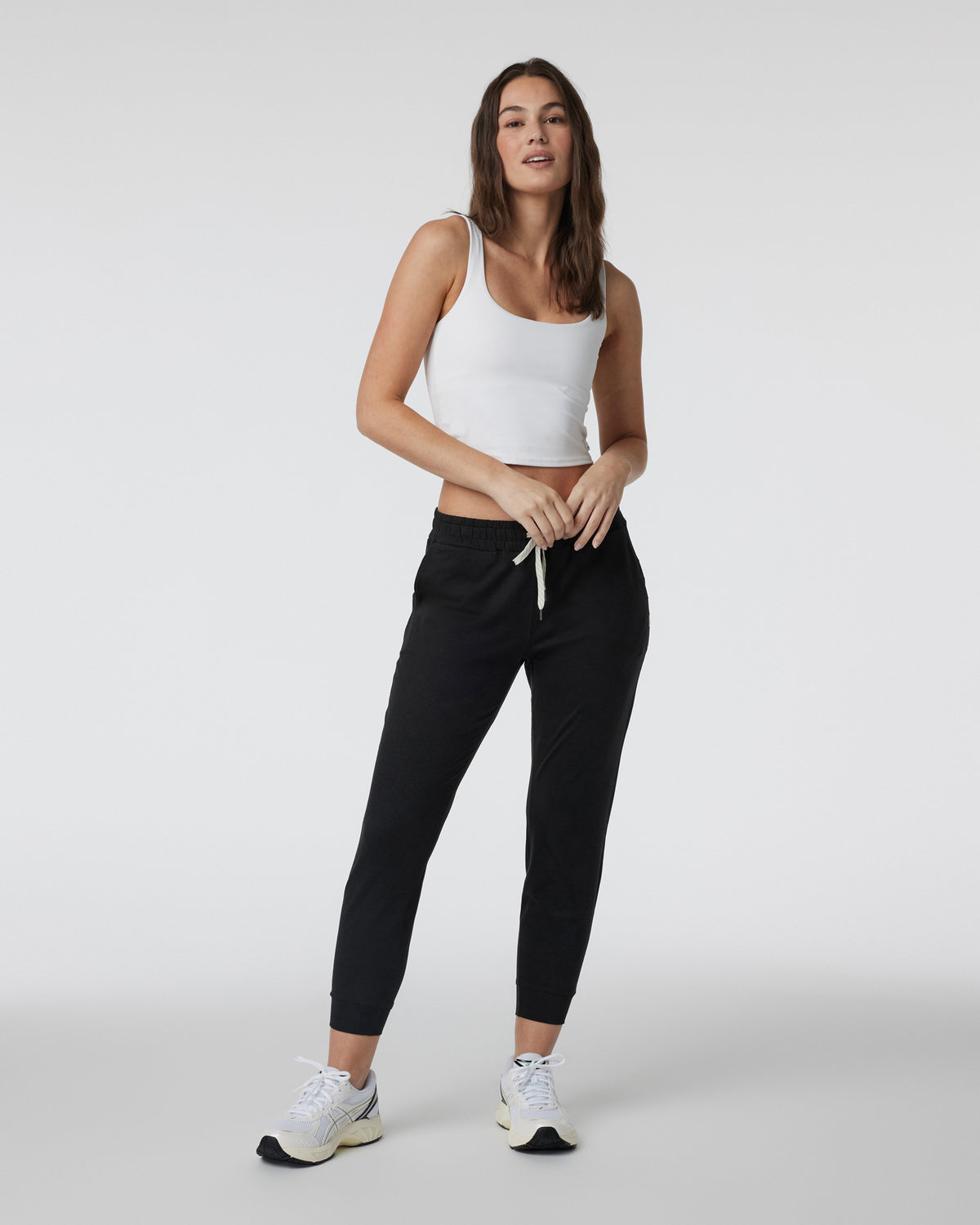 Women Vuori Daily Crop Women's White Crop Tank Top
