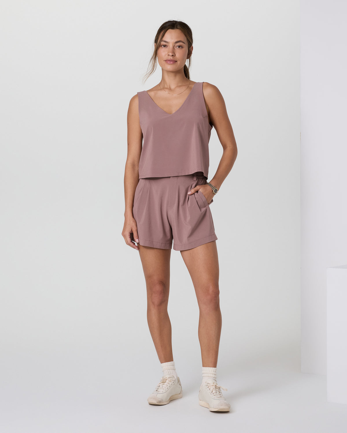 Women Vuori Villa Cropped Tank Zion Rose