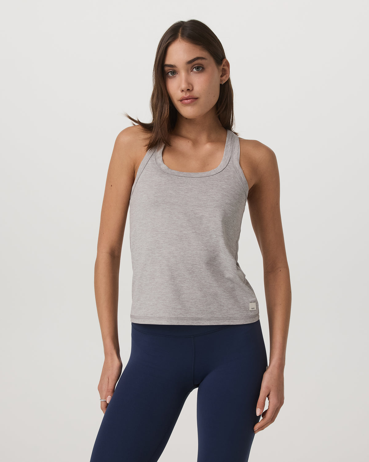 Women Vuori Lux Racerback Tank Women's Light Heather Grey Top