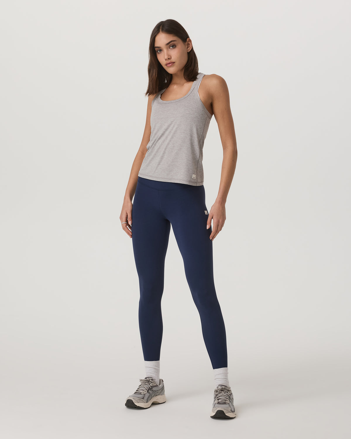 Women Vuori Lux Racerback Tank Women's Light Heather Grey Top