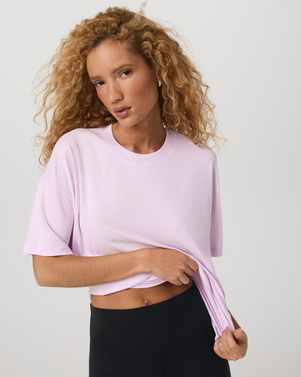Women|New Vuori Energy Long Tee Women's Lilac Breeze Heather Tee Shirt