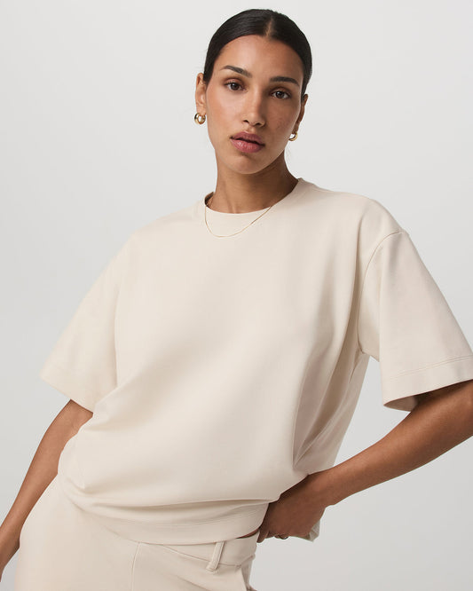 Women|New Vuori Short Sleeve Maven Oversized Tee Women's Bone Tee Shirt