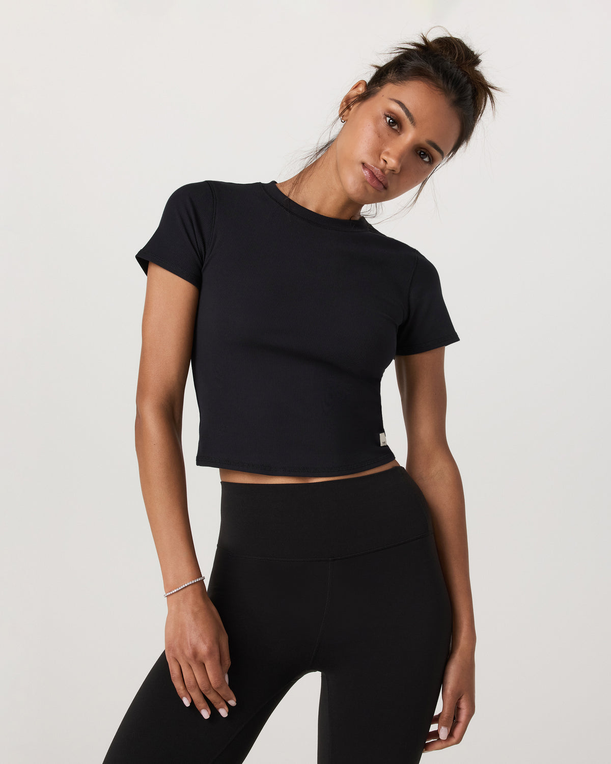 Women Vuori Pose Fitted Tee Women's Black Fitted Shirt