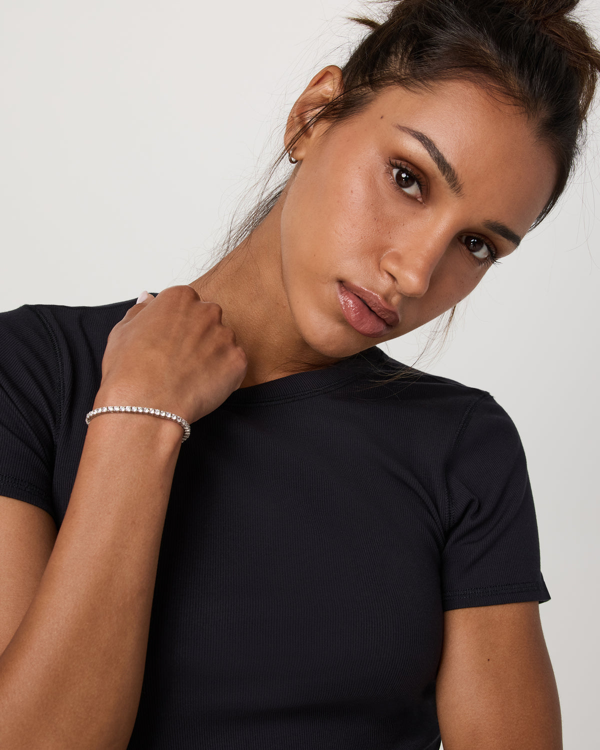 Women Vuori Pose Fitted Tee Women's Black Fitted Shirt
