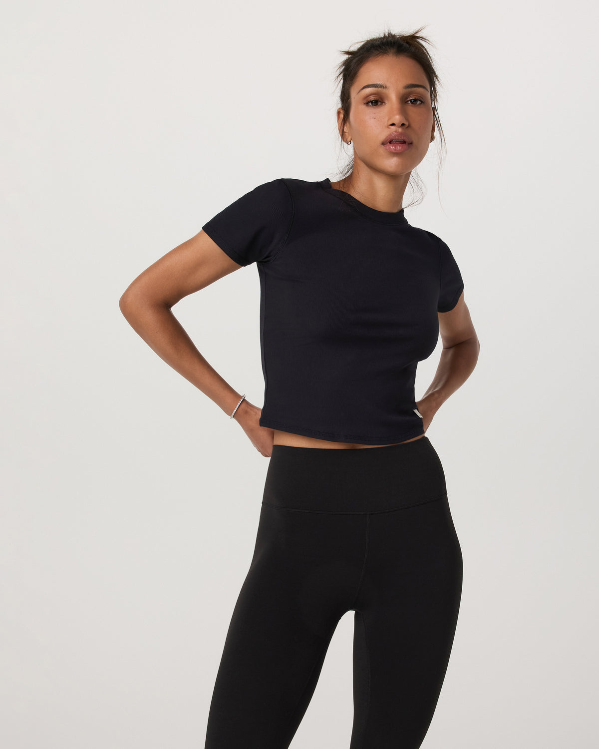 Women Vuori Pose Fitted Tee Women's Black Fitted Shirt