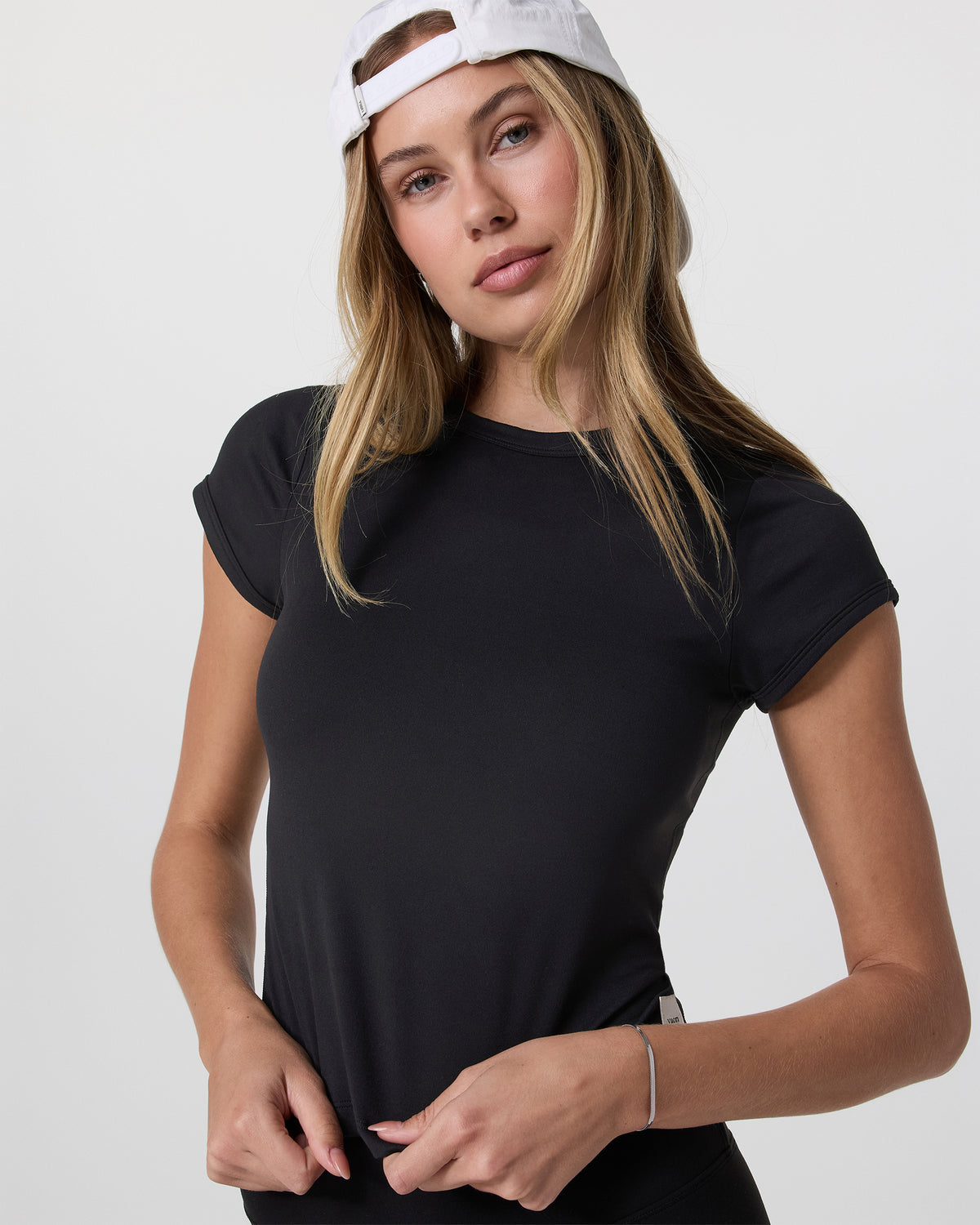 Women Vuori Halo Baby Tee Solid Black