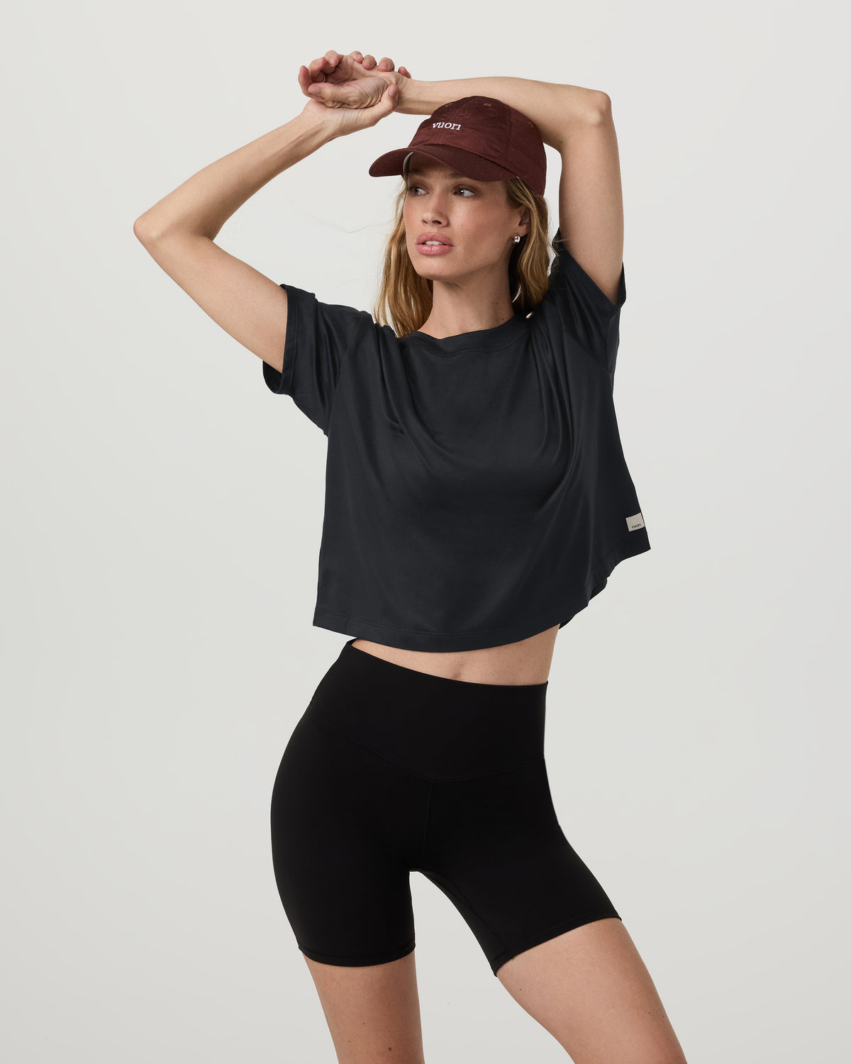 Women Vuori Energy Tee Women's Black Heather Oversized Tee