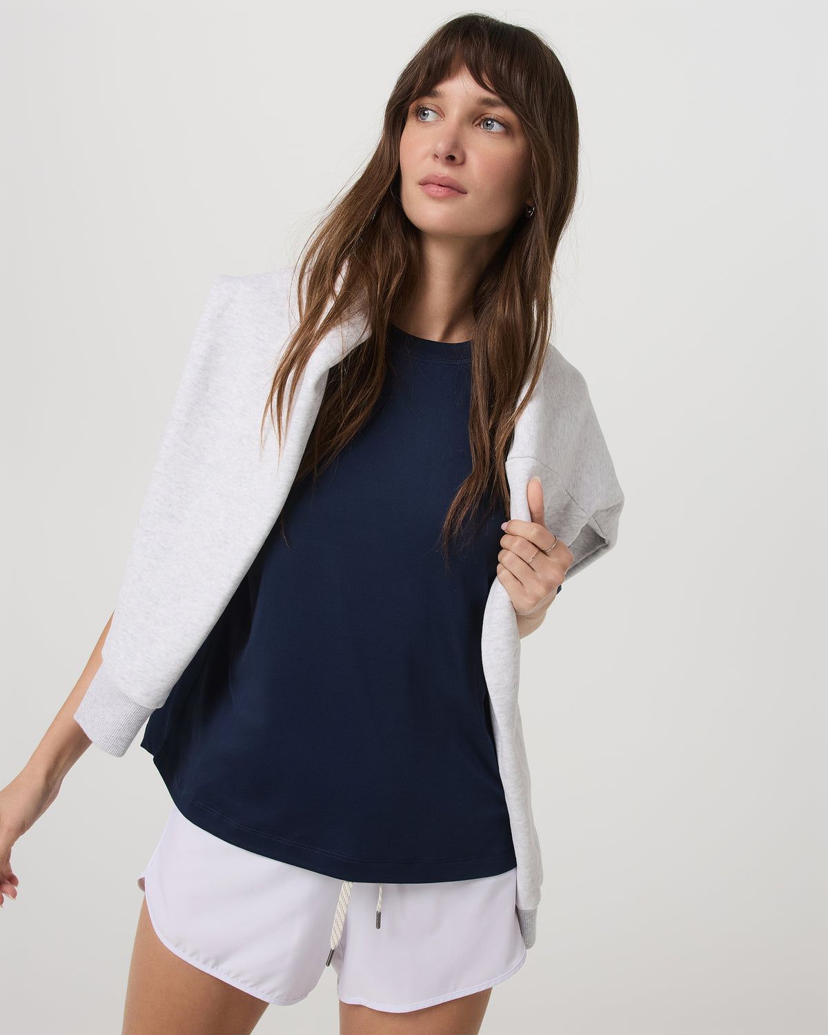 Women|New Vuori Energy Long Tee Women's Blue Coast Fitness Tee Shirt