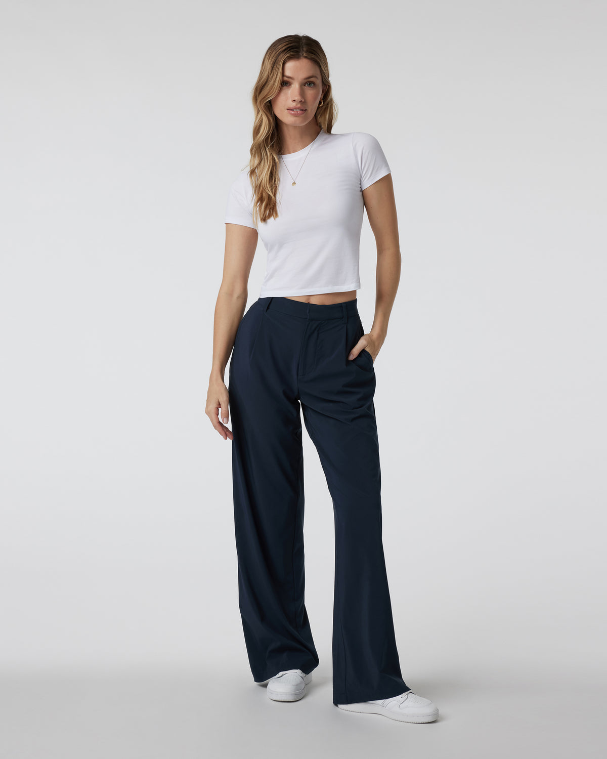 Women Vuori Feather Baby Tee Women's White Fitted Tee