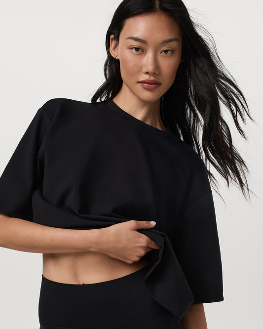 Women Vuori Short Sleeve Maven Oversized Tee Women's Black T-Shirt