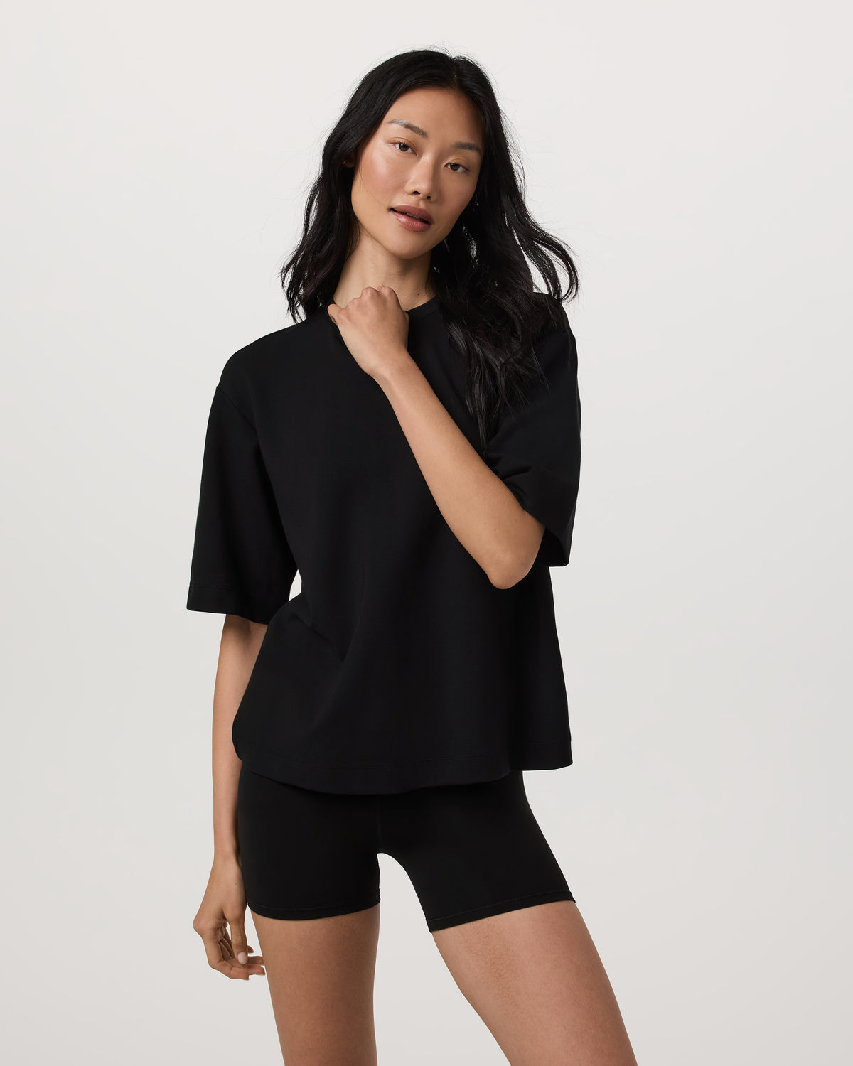 Women Vuori Short Sleeve Maven Oversized Tee Women's Black T-Shirt