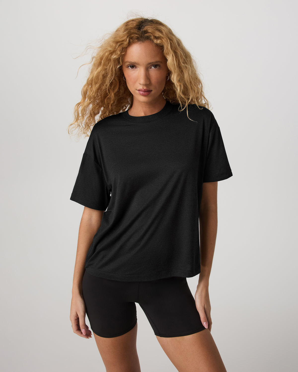 Women|New Vuori Energy Long Tee Women's Black Heather Fitness Tee Shirt