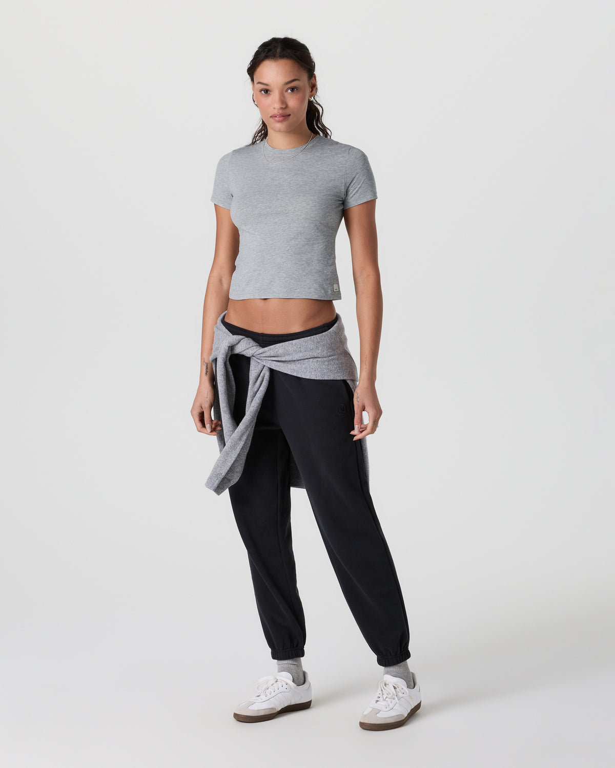 Women Vuori Feather Baby Tee Light Heather Grey