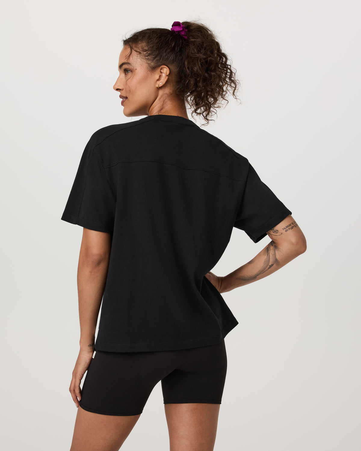 Women Vuori Short Sleeve Heavyweight Oversized Cotton Tee Black