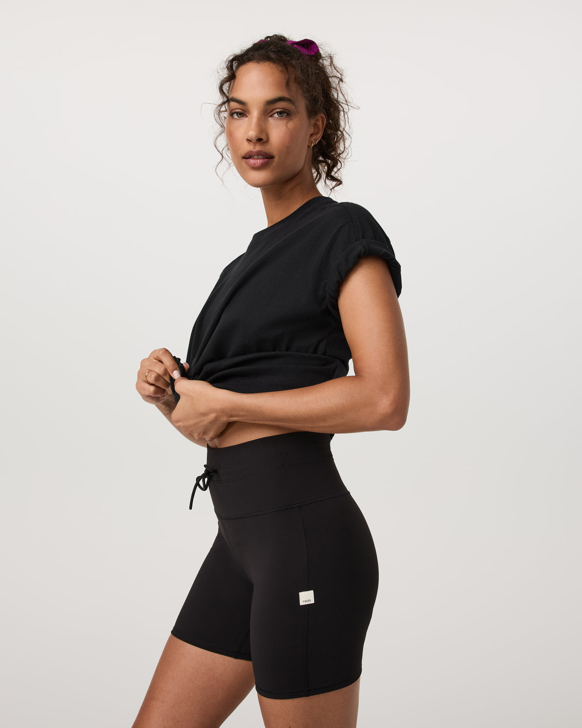 Women Vuori Short Sleeve Heavyweight Oversized Cotton Tee Black