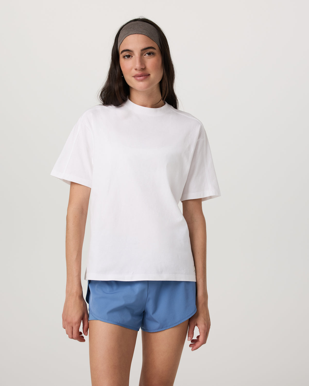 Women Vuori Short Sleeve Heavyweight Oversized Cotton Tee White