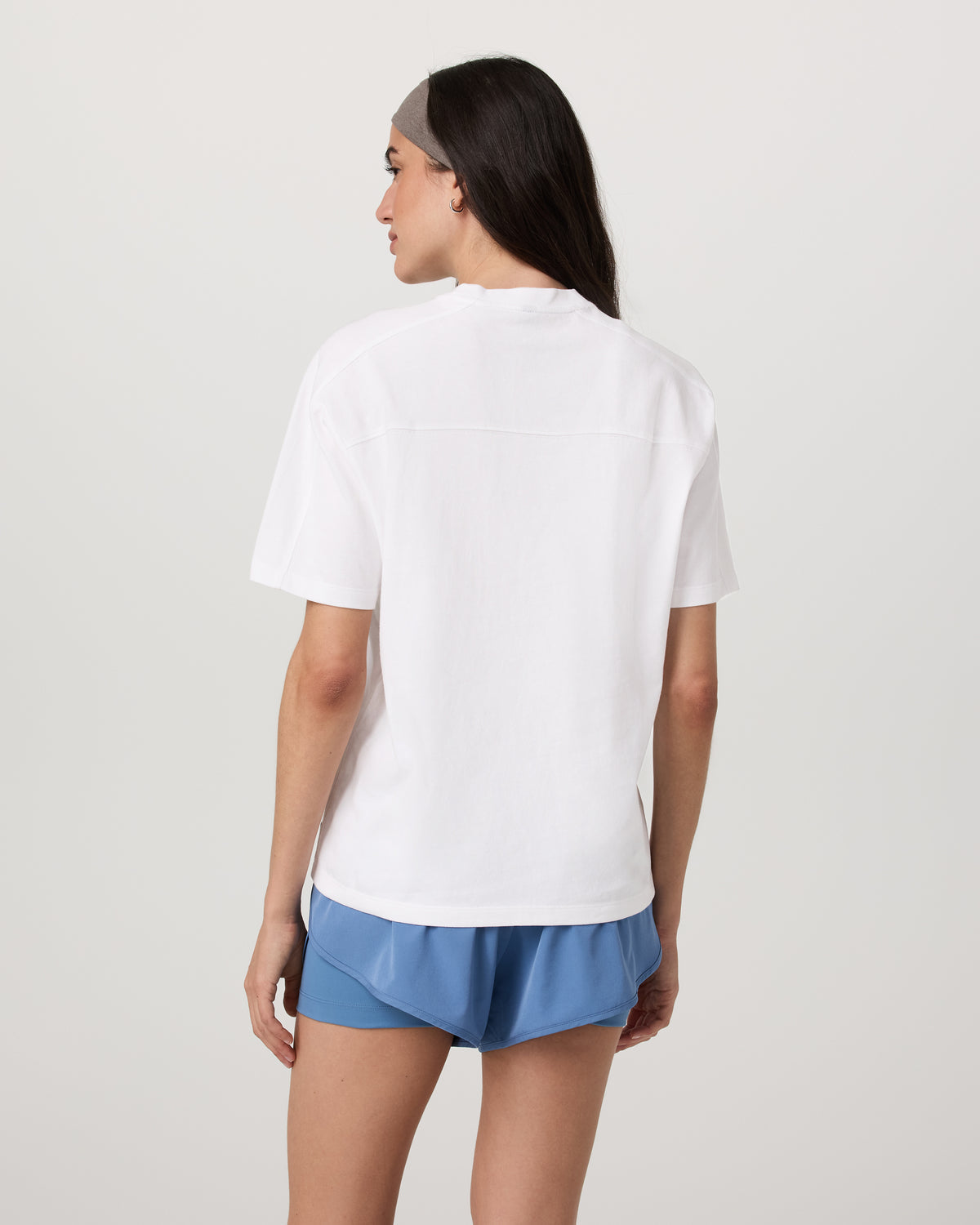 Women Vuori Short Sleeve Heavyweight Oversized Cotton Tee White