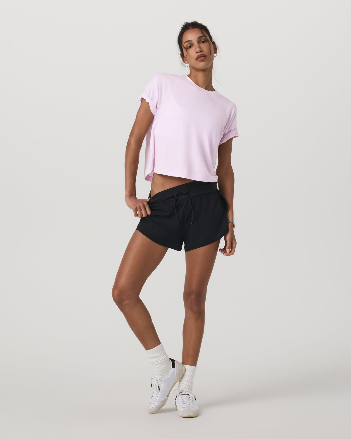 Women|New Vuori Energy Tee Women's Lilac Breeze Heather Oversized Shirt