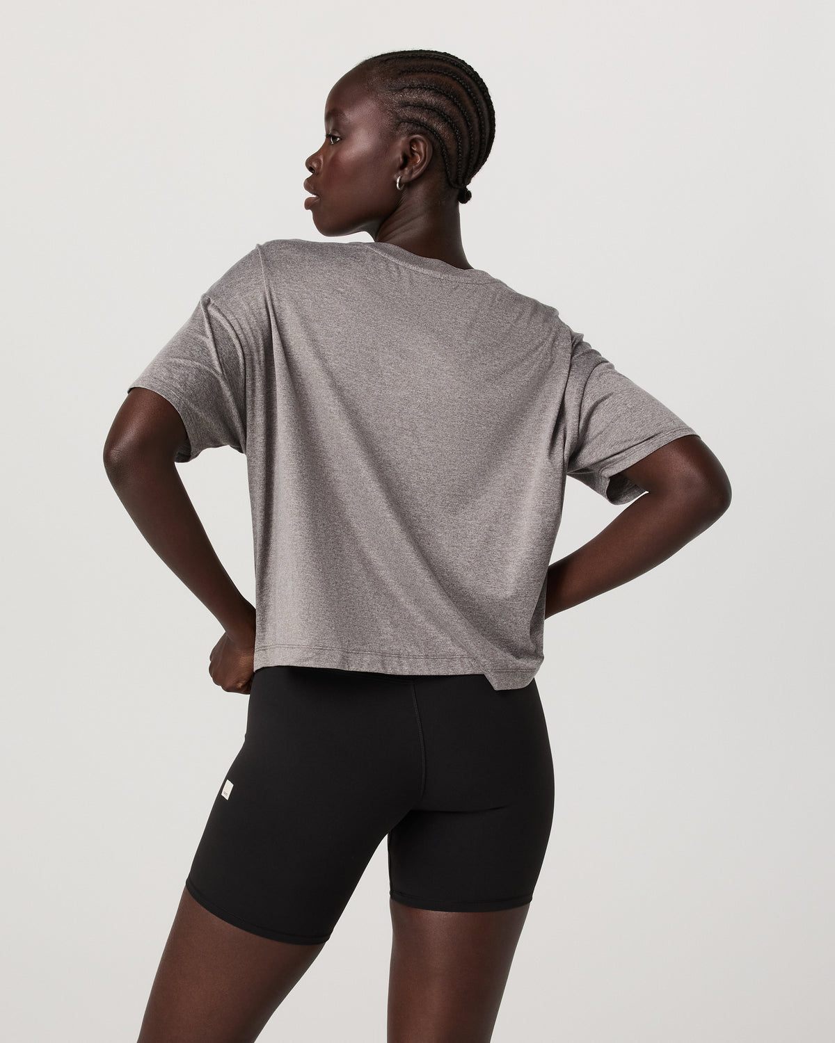 Women Vuori Energy Tee Women's Heather Grey Oversized Tee
