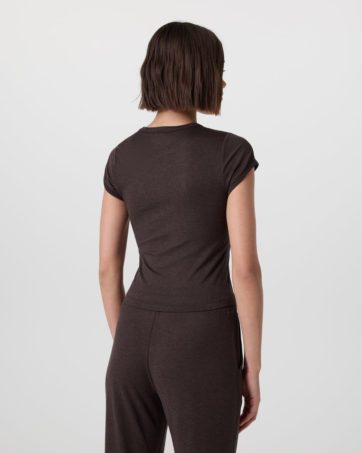 Women Vuori Halo Baby Tee Java Heather