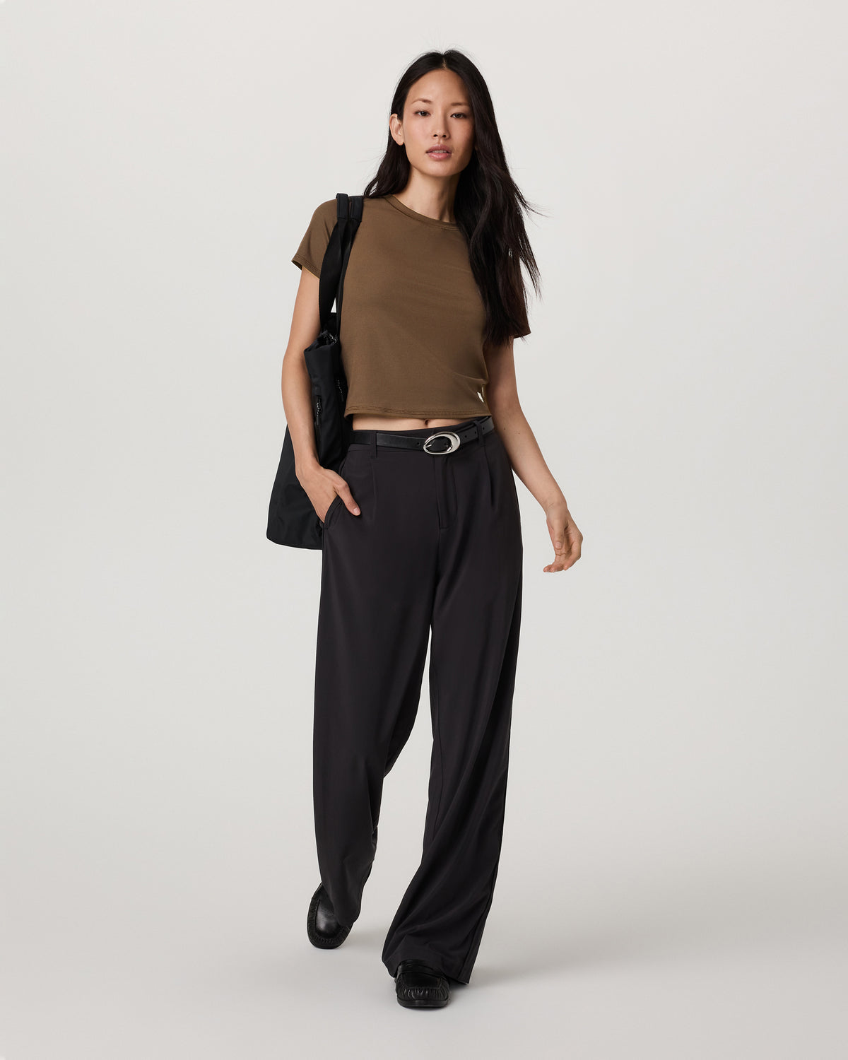 Women Vuori Pose Fitted Tee Women's Espresso T-Shirt
