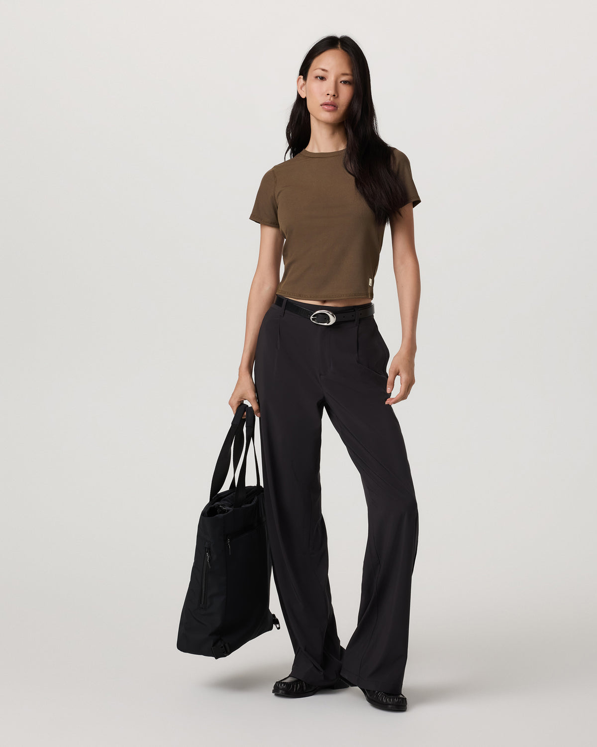 Women Vuori Pose Fitted Tee Women's Espresso T-Shirt