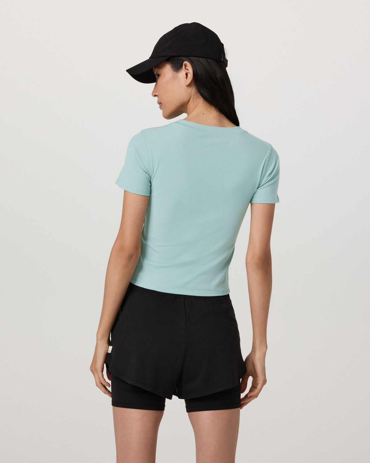 Women Vuori Pose Fitted Tee Sea Spray