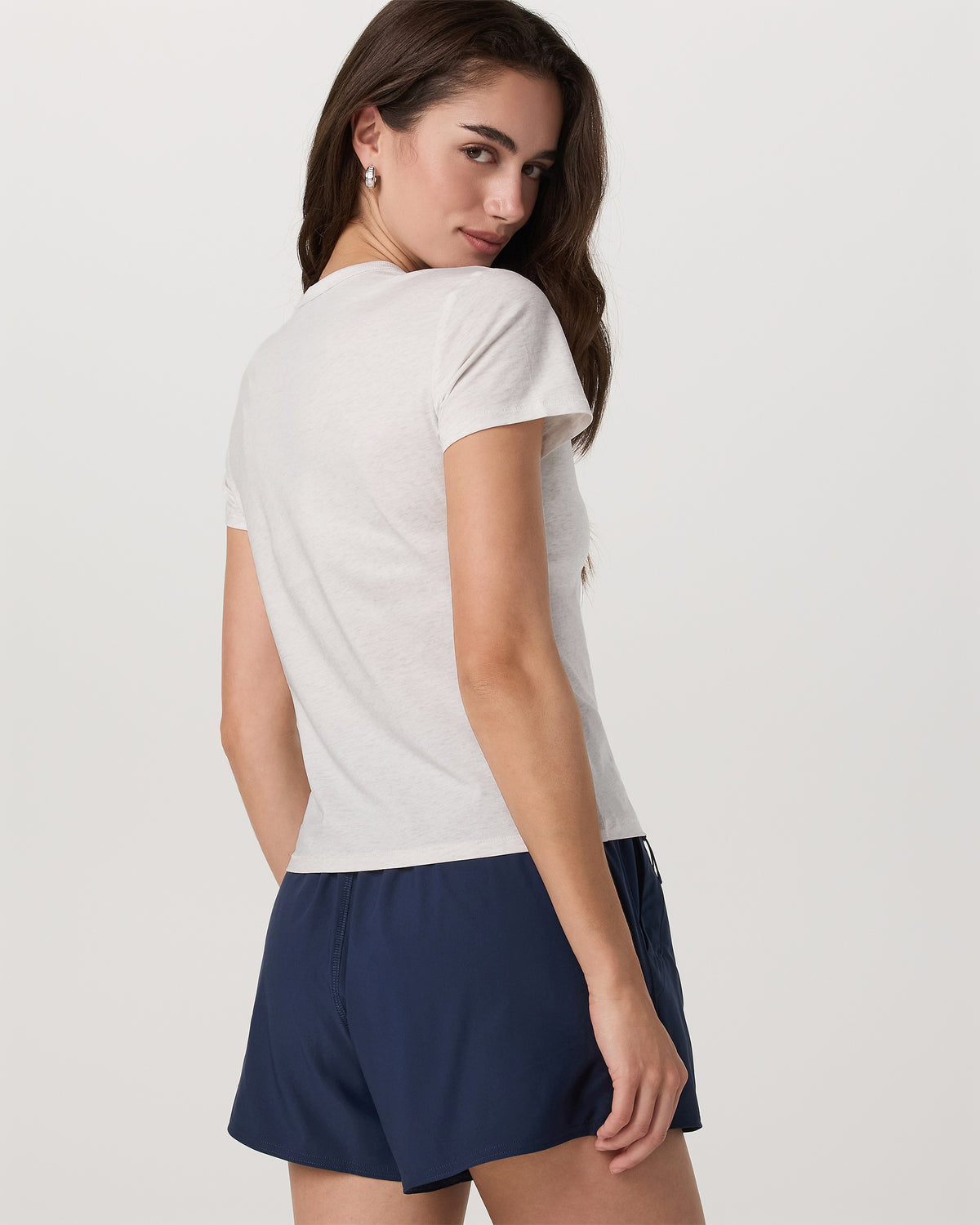 Women Vuori Short Sleeve Feather Classic Tee White Heather T-Shirt