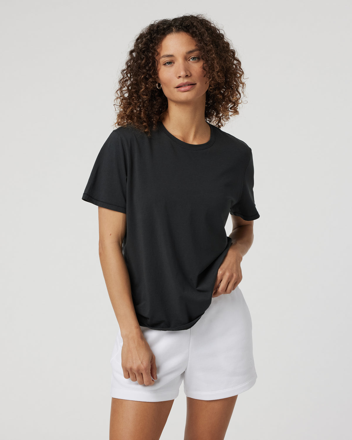 Women Vuori Feather Tee Women's Washed Black Tee