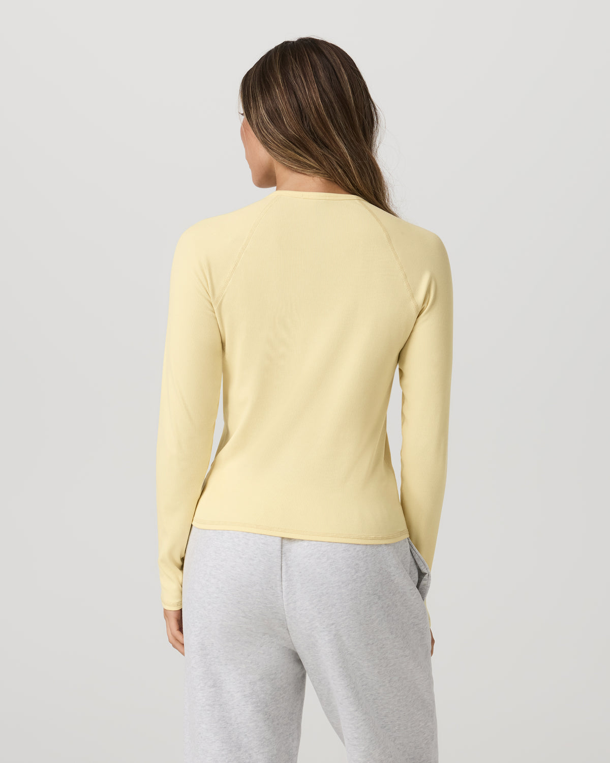 Women|New Vuori Long Sleeve Pose Crew Women's Lemon Snap Long Sleeve