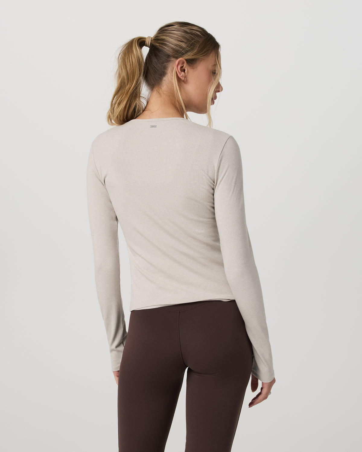 Women|New Vuori Long Sleeve Pose Twin Cardigan Women's Ecru Heather Top