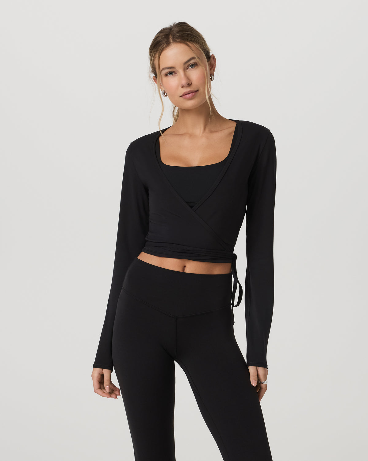 Women|New Vuori Vuori AllTheForm™ Wrap Top Women's Black Wrap Top