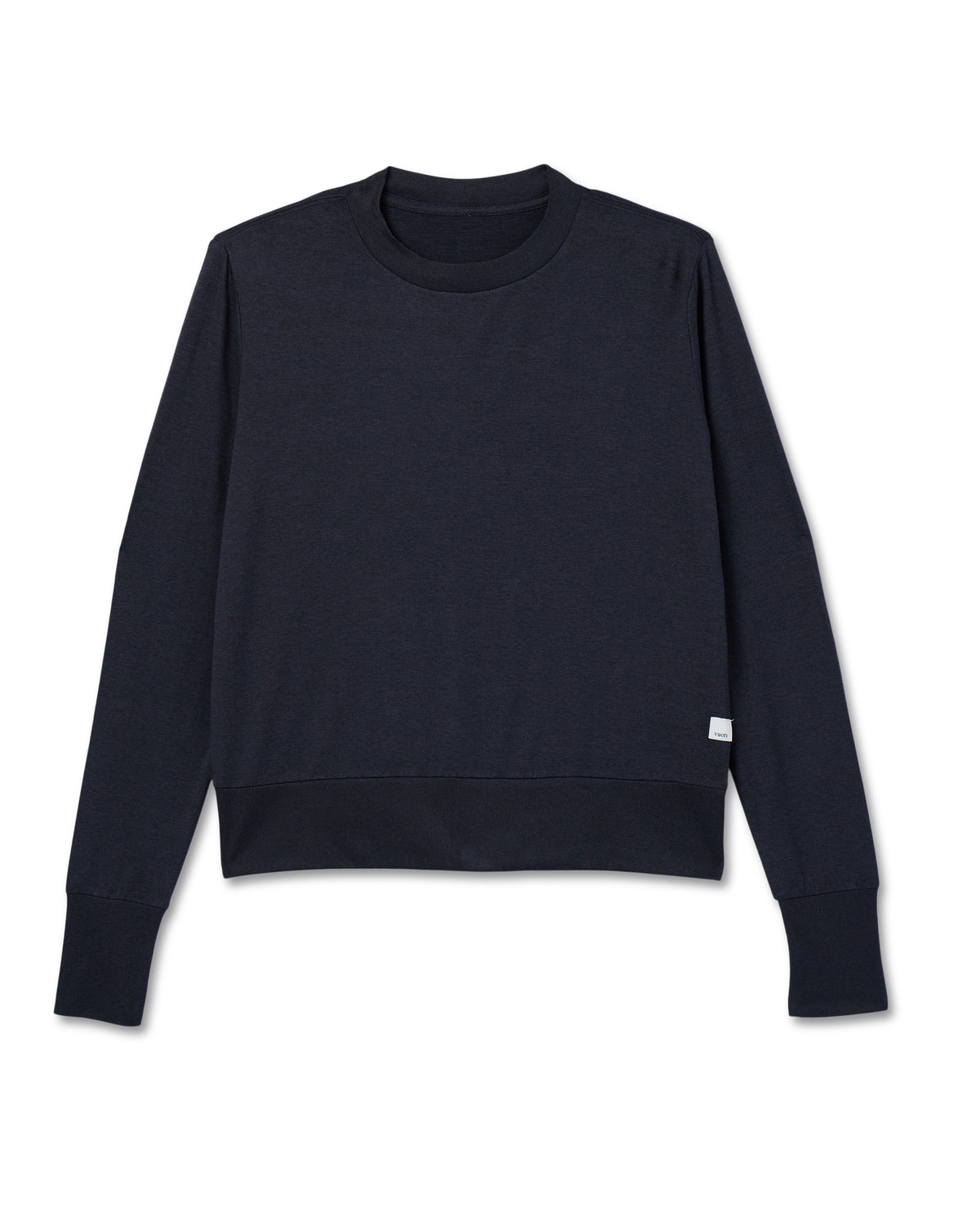 Women Vuori Daydream Crew Lightweight Black Long Sleeve Shirt